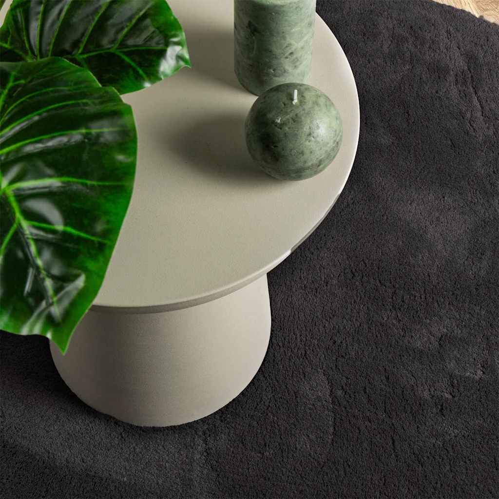 Vloerkleden HUARTE Zwart 80 x 150 cm Polyester