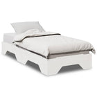 Stackable bed frame without mattress 80x200 cm solid wood white
