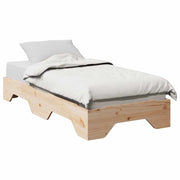 Stackable bed frame without mattress 90x190 cm solid wood