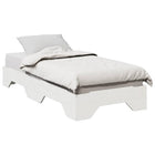 Stackable bed frame without mattress 90x190 cm solid wood white