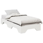 Stackable bed frame without mattress 90x190 cm solid wood white