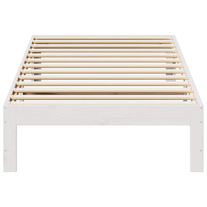Bedframe Zonder Matras Massief Grenenhout 80 x 200 cm Wit