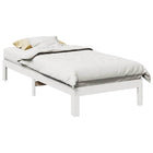 Bedframe massief grenenhout wit 80x200 cm