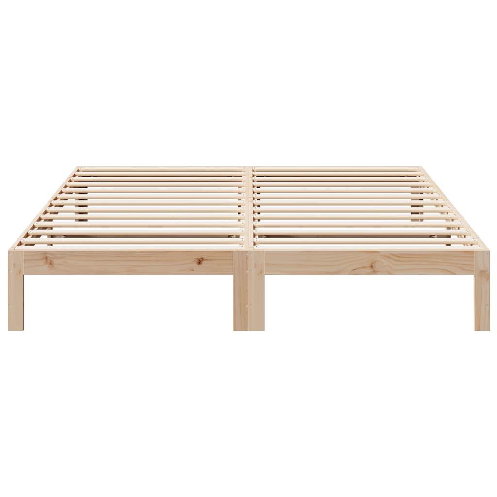 Bedframe Zonder Matras Massief Grenenhout 160 x 200 cm Naturel