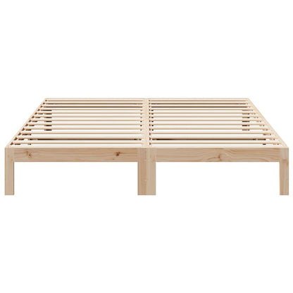 Bedframe Zonder Matras Massief Grenenhout 160 x 200 cm Naturel
