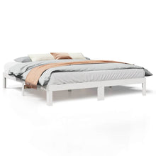 Bedframe Zonder Matras Massief Grenenhout 160 x 200 cm Wit