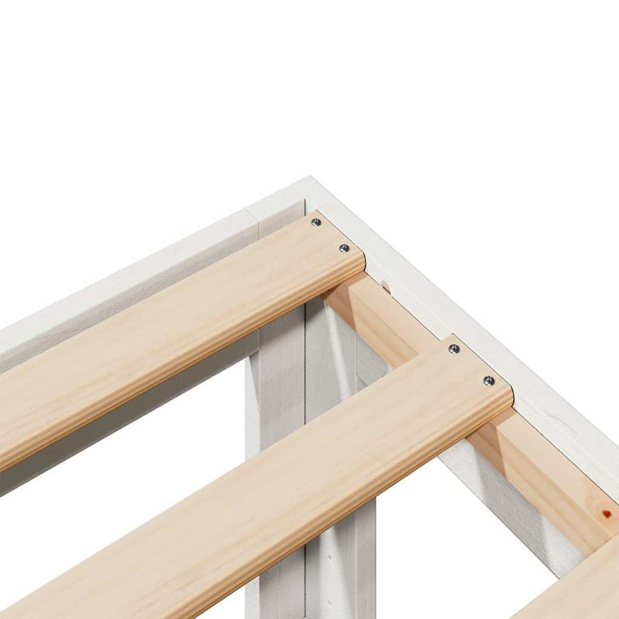 Bedframe Zonder Matras Massief Grenenhout 160 x 200 cm Wit