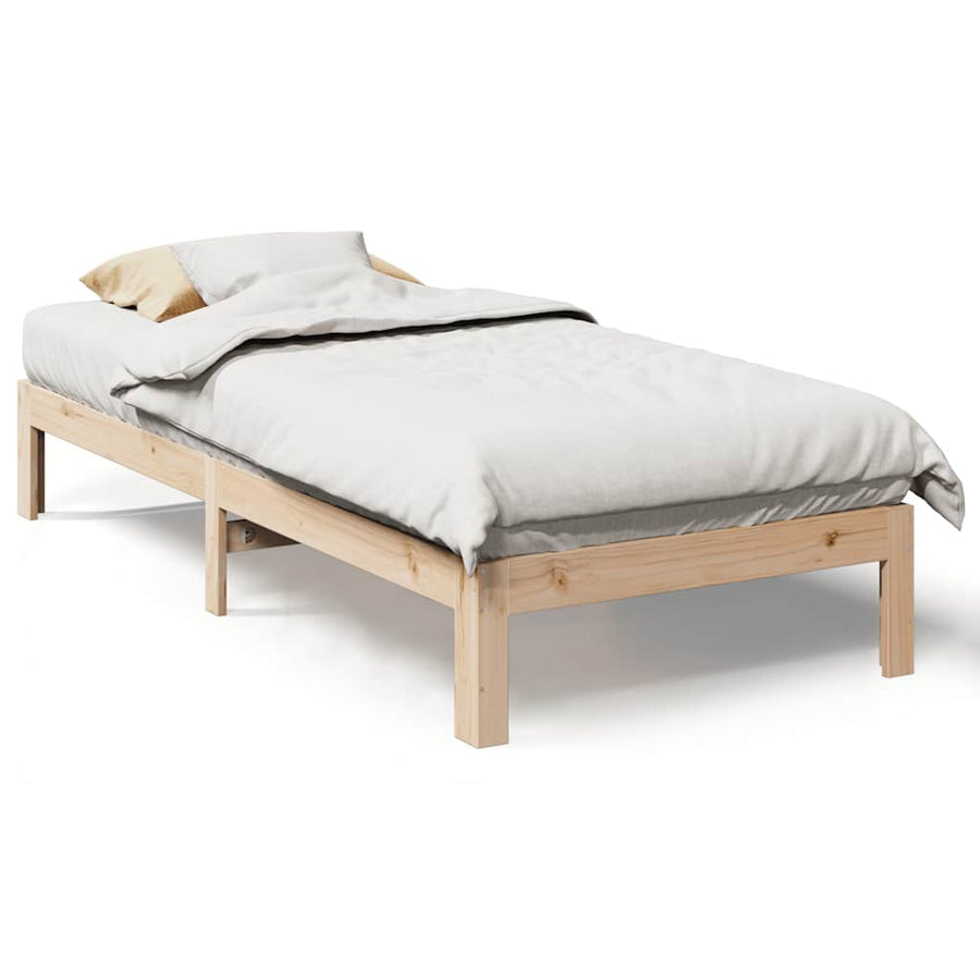 Bedframe zonder matras massief grenenhout 90x200 cm