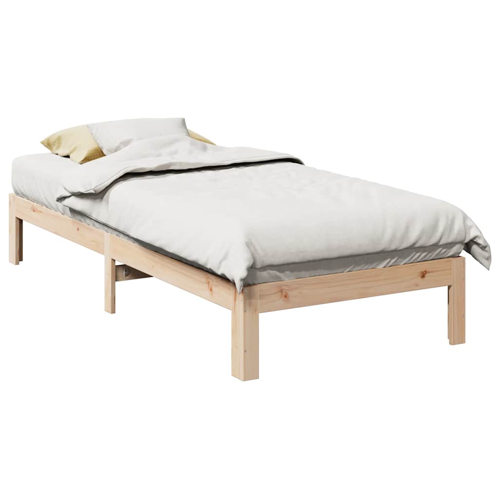 Bedframe zonder matras massief grenenhout 90x200 cm