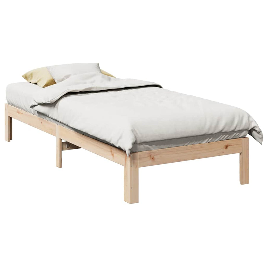 Bedframe zonder matras massief grenenhout 90x200 cm