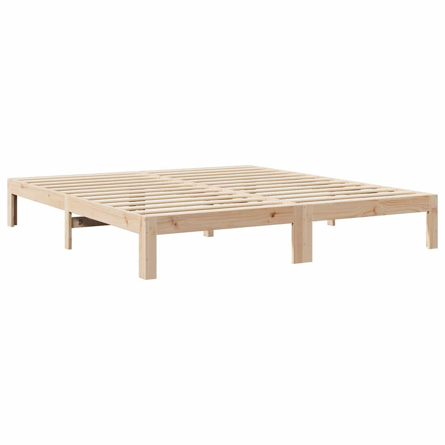 Bedframe Zonder Matras Massief Grenenhout 180 x 200 cm Naturel
