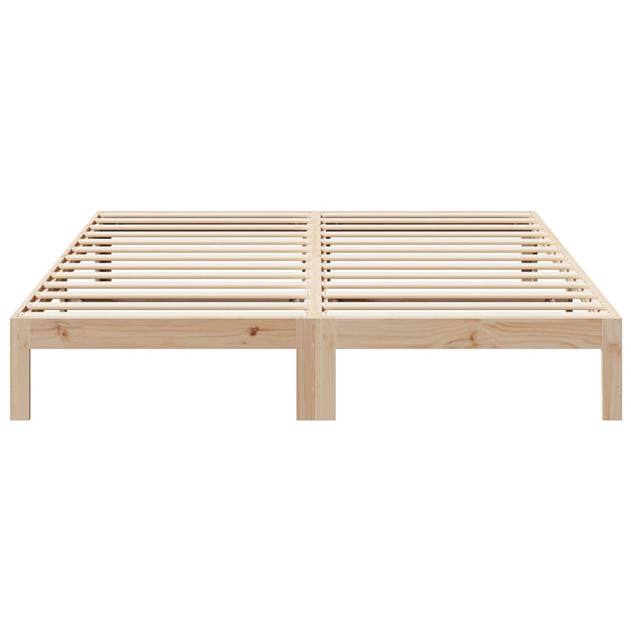 Bedframe Zonder Matras Massief Grenenhout 180 x 200 cm Naturel