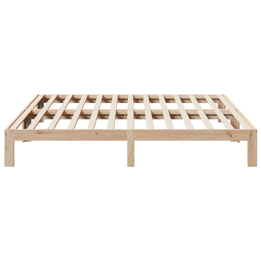 Bedframe Zonder Matras Massief Grenenhout 180 x 200 cm Naturel
