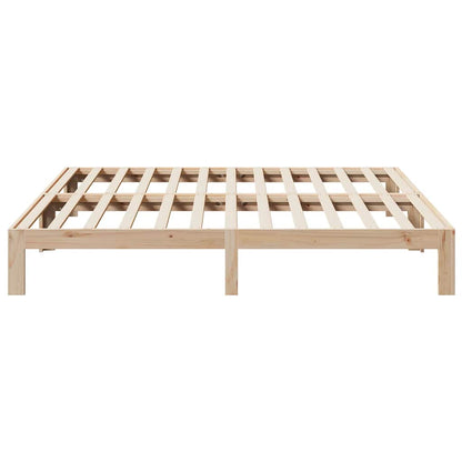 Bedframe Zonder Matras Massief Grenenhout 180 x 200 cm Naturel