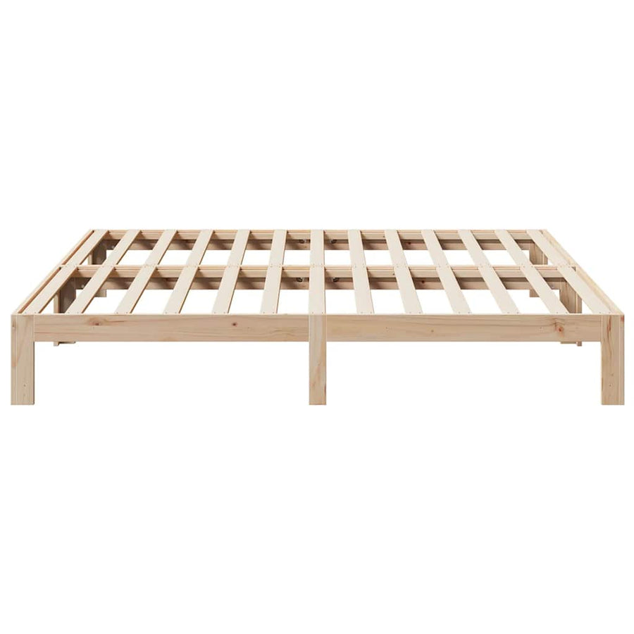 Bedframe Zonder Matras Massief Grenenhout 180 x 200 cm Naturel