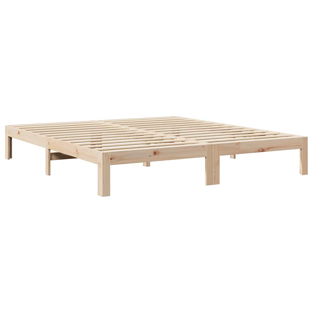 Bedframe Zonder Matras Massief Grenenhout 180 x 200 cm Naturel