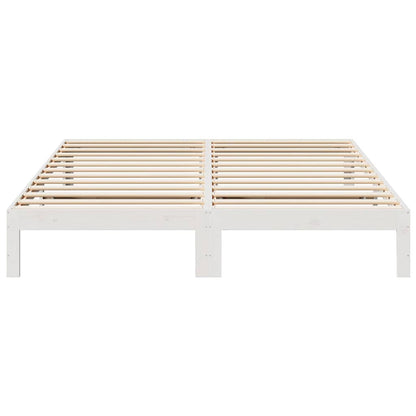 Bedframe Zonder Matras Massief Grenenhout 180 x 200 cm Wit
