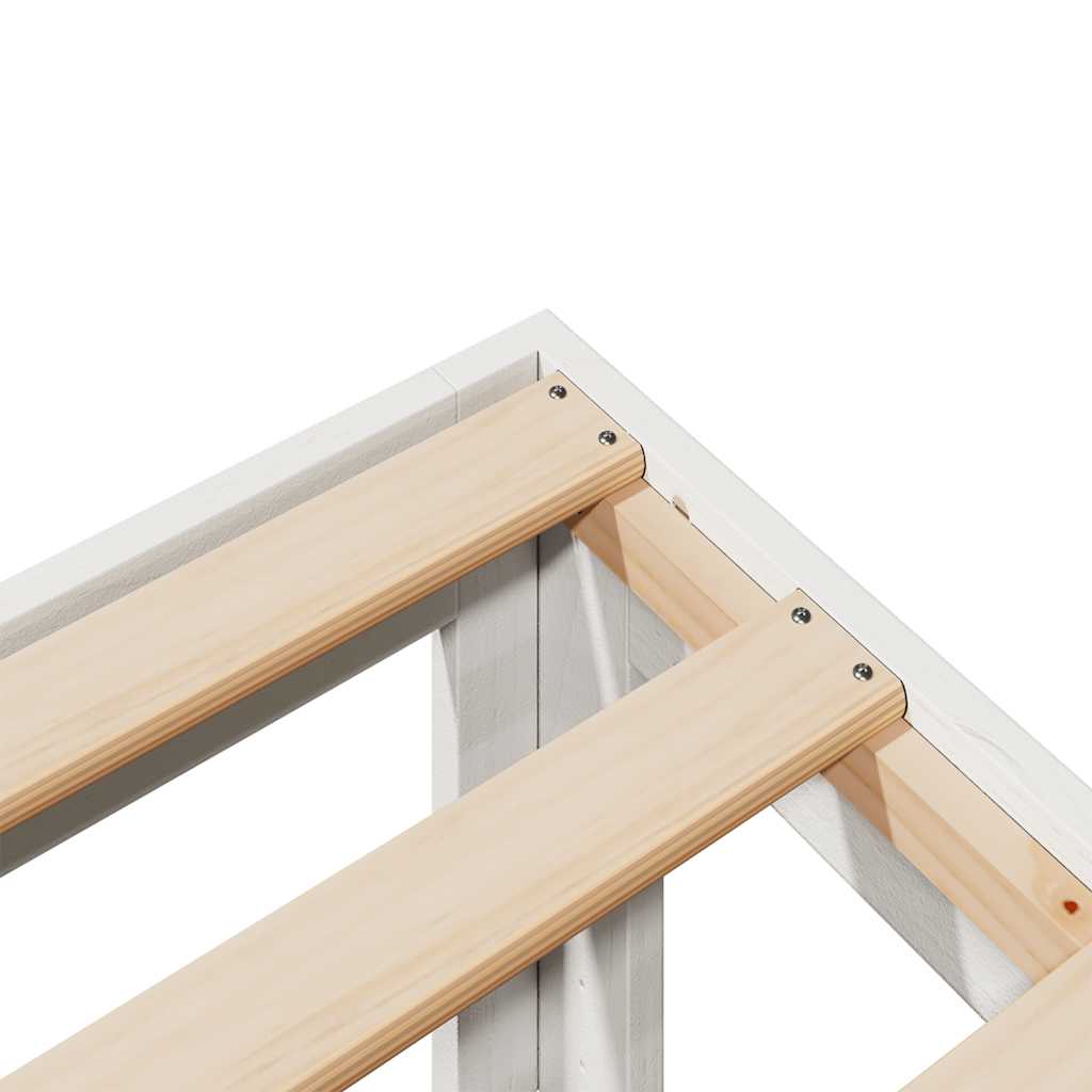 Bedframe Zonder Matras Massief Grenenhout 180 x 200 cm Wit