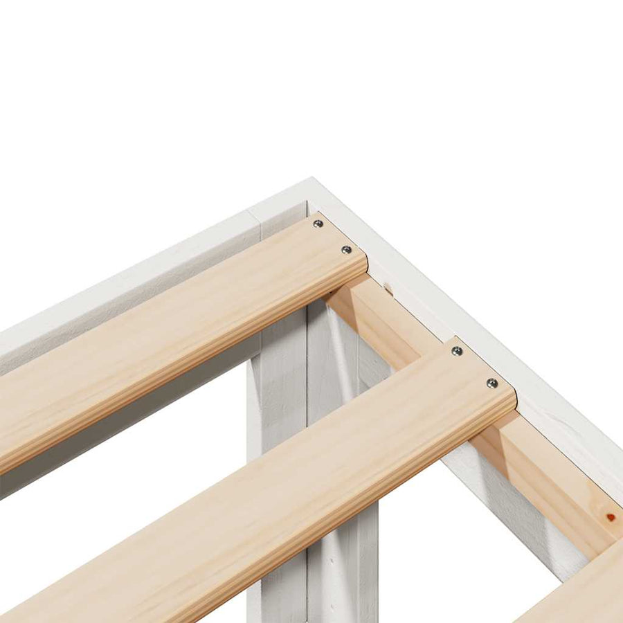 Bedframe Zonder Matras Massief Grenenhout 180 x 200 cm Wit