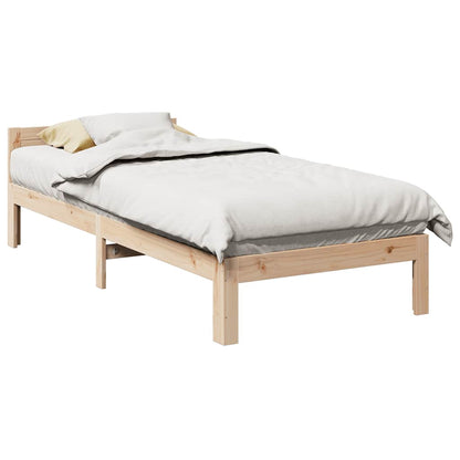 Bedframe zonder matras massief grenenhout 90x200 cm