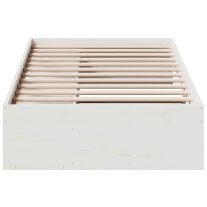Slaapbank zonder matras 80x200 cm massief grenenhout wit