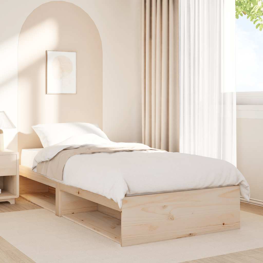 Slaapbank zonder matras 90x190 cm massief grenenhout