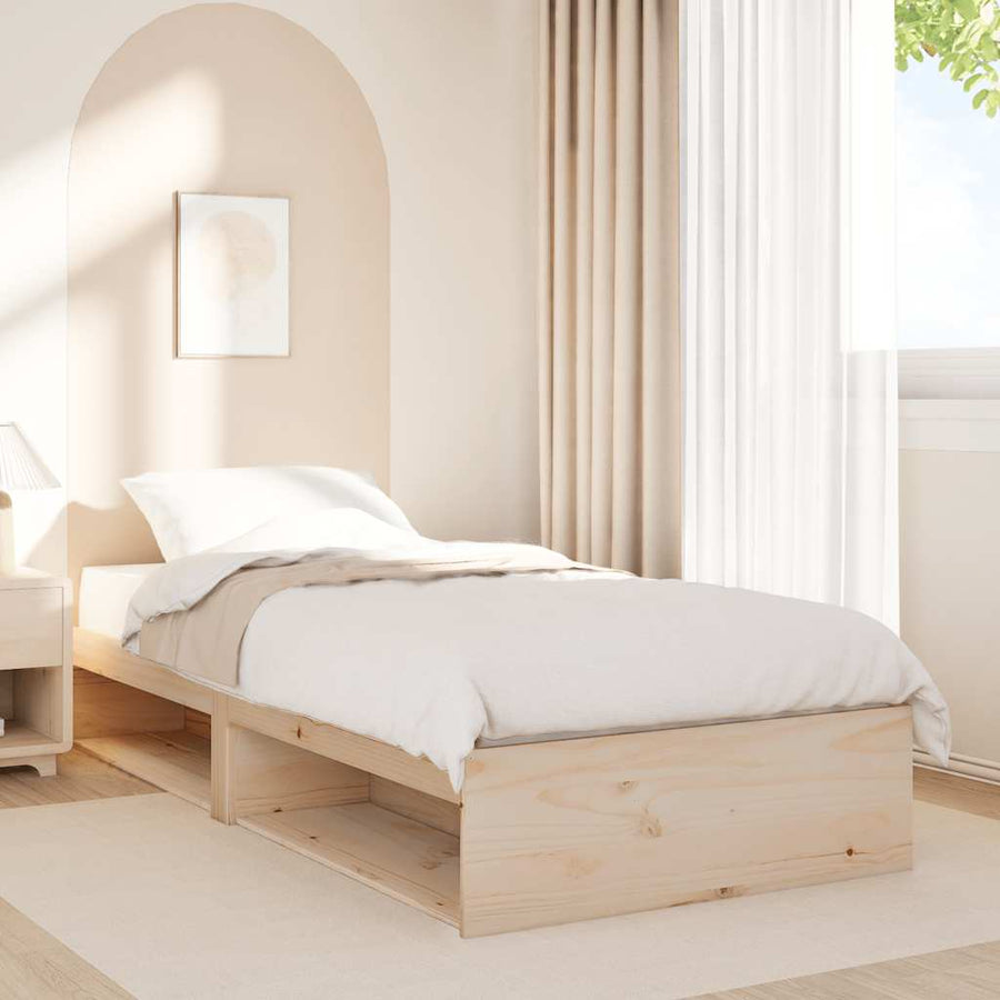 Slaapbank zonder matras 90x190 cm massief grenenhout