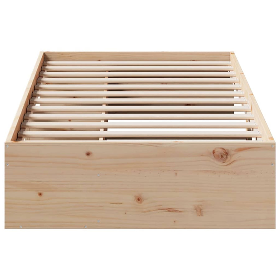 Slaapbank zonder matras 90x190 cm massief grenenhout