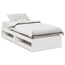 Slaapbank zonder matras 75x190 cm massief grenenhout wit