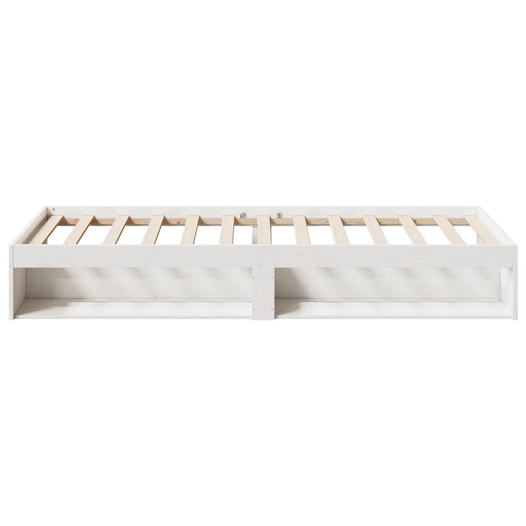 Slaapbank zonder matras 75x190 cm massief grenenhout wit