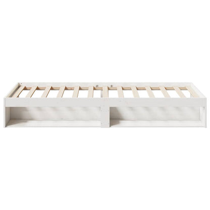 Slaapbank zonder matras 75x190 cm massief grenenhout wit