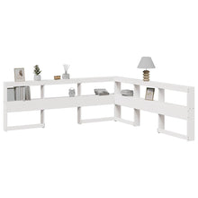 Boekenkast Hoofdeinde L-vormig 200 cm massief grenenhout wit
