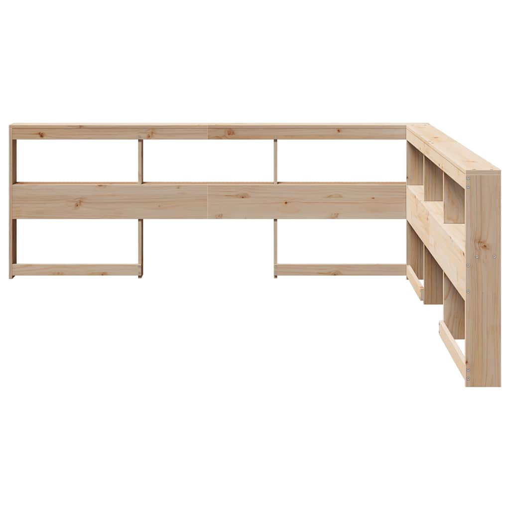 Boekenkast Hoofdeinde L-vormig 180 cm massief grenenhout