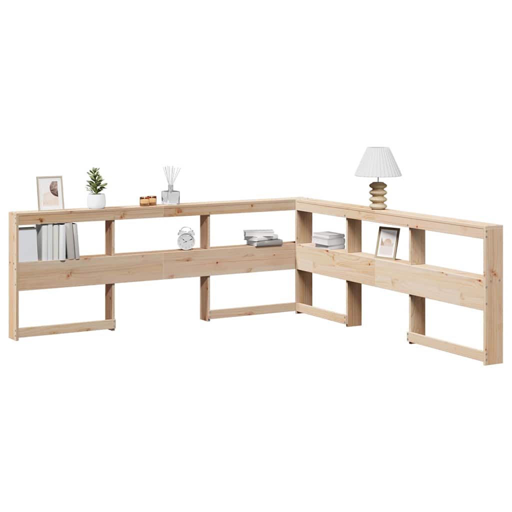 Boekenkast Hoofdeinde L-vormig 180 cm massief grenenhout