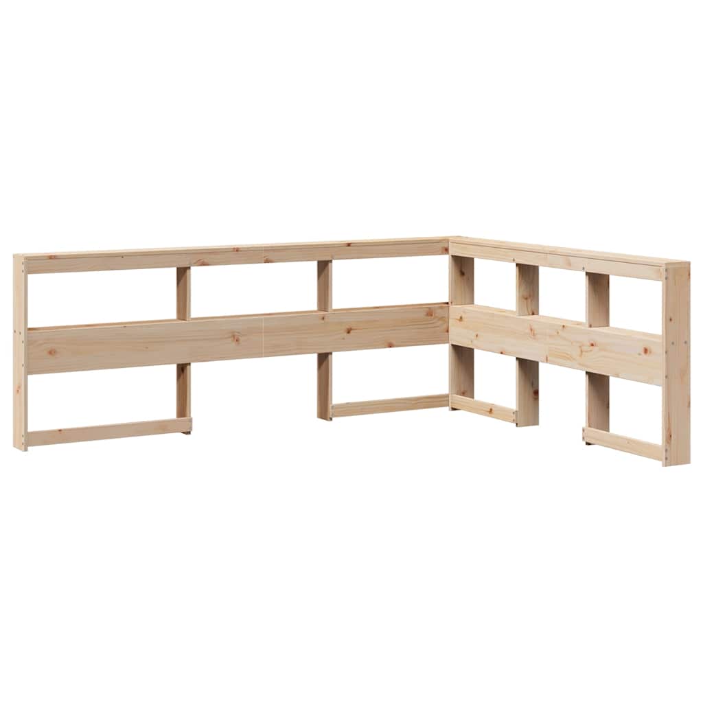 Boekenkast Hoofdeinde L-vormig 150 cm massief grenenhout