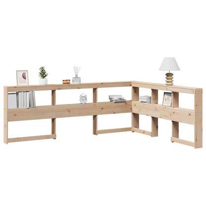 Boekenkast Hoofdeinde L-vormig 150 cm massief grenenhout