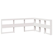 Boekenkast Hoofdeinde L-vormig 150 cm massief grenenhout wit