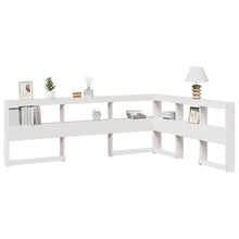 Boekenkast Hoofdeinde L-vormig 150 cm massief grenenhout wit