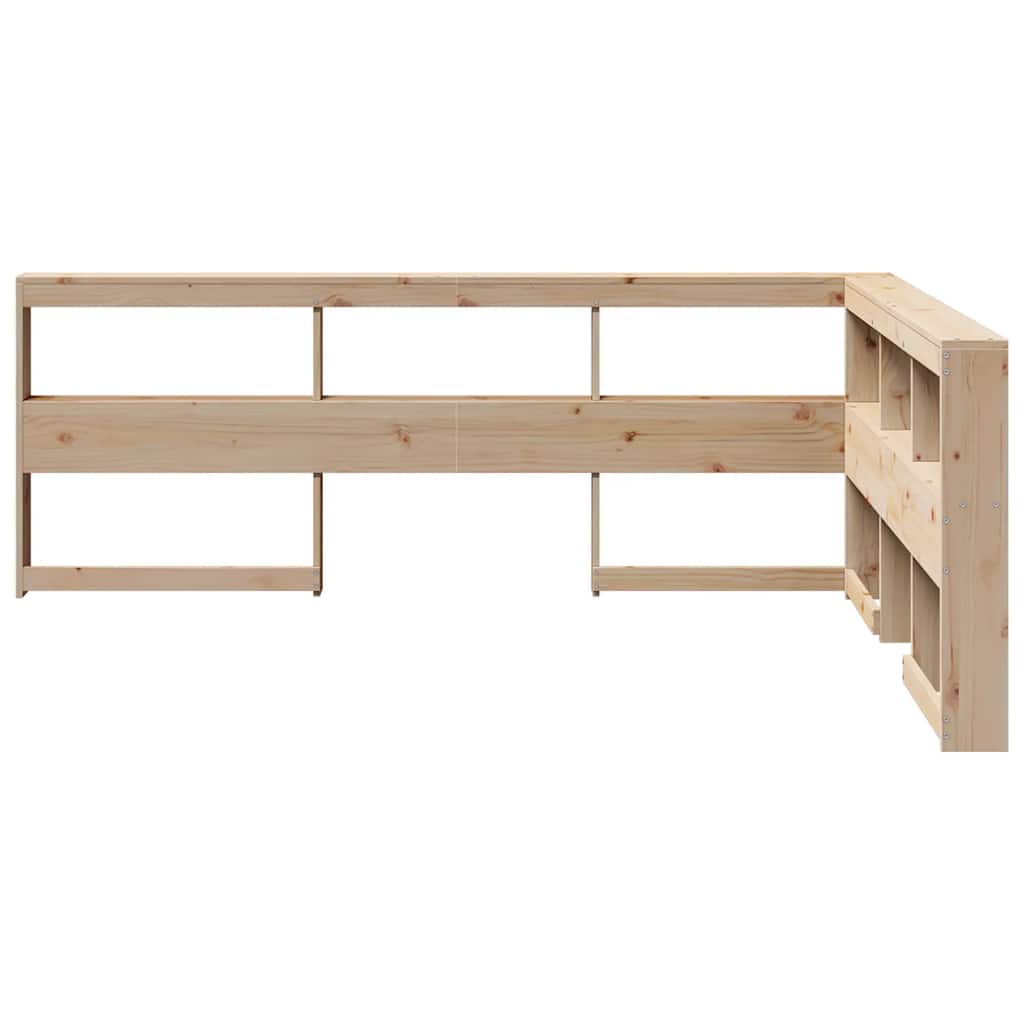 Boekenkast Hoofdeinde L-vormig 140 cm massief grenenhout
