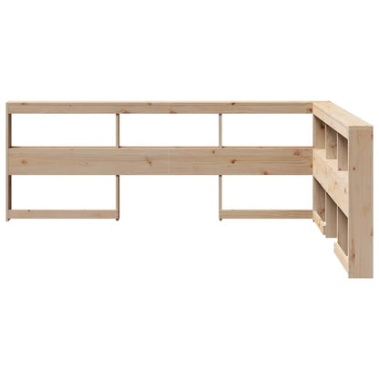 Boekenkast Hoofdeinde L-vormig 140 cm massief grenenhout