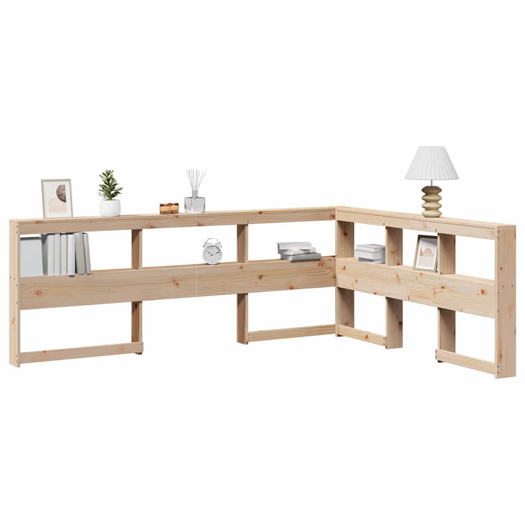 Boekenkast Hoofdeinde L-vormig 140 cm massief grenenhout