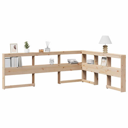 Boekenkast Hoofdeinde L-vormig 140 cm massief grenenhout