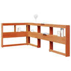 Bookcase Headboard L-shaped 90 cm pine wash brown