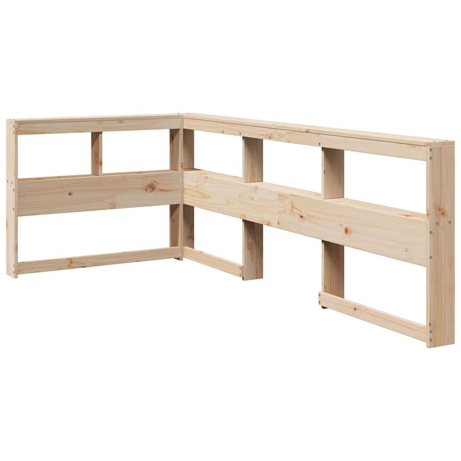Boekenkast Hoofdeinde L-vormig 80 cm massief grenenhout