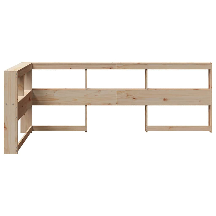 Boekenkast Hoofdeinde L-vormig 80 cm massief grenenhout