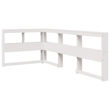 Boekenkast Hoofdeinde L-vormig 80 cm massief grenenhout wit