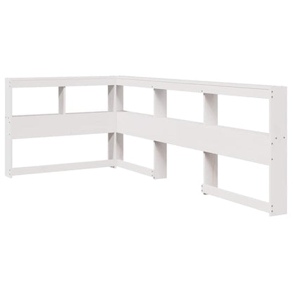 Boekenkast Hoofdeinde L-vormig 80 cm massief grenenhout wit