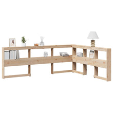 Boekenkast Hoofdeinde L-vormig 135 cm massief grenenhout