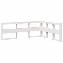 Boekenkast Hoofdeinde L-vormig 135 cm massief grenenhout wit