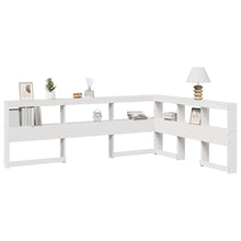 Boekenkast Hoofdeinde L-vormig 135 cm massief grenenhout wit